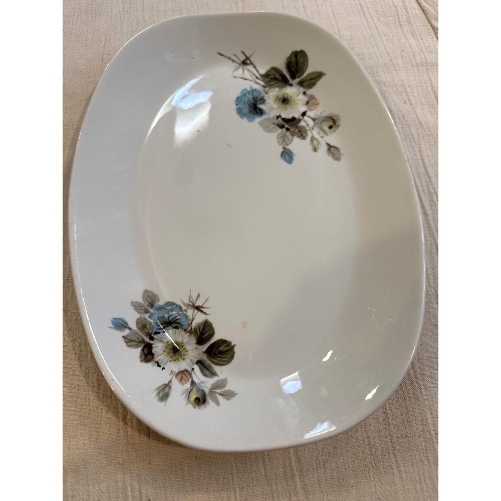 Pontesa‎ Chinamoda Vintage Ironstone Oval Floral Serving Platter Made in Spain